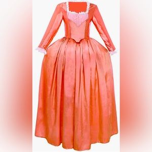 Women's Musical Hamilton Cosplay Colonial Lady Corset-Style Dress Costume
